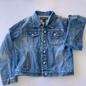EXPRESS Vintage Y2K faded denim jean jacket 💙